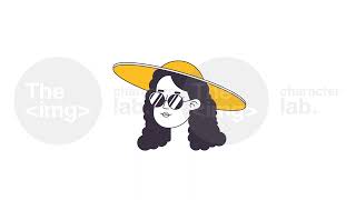 Sunglasses woman in summer hat line 2D avatar icon animation Sunglasses woman in summer hat line 2D avatar icon animation