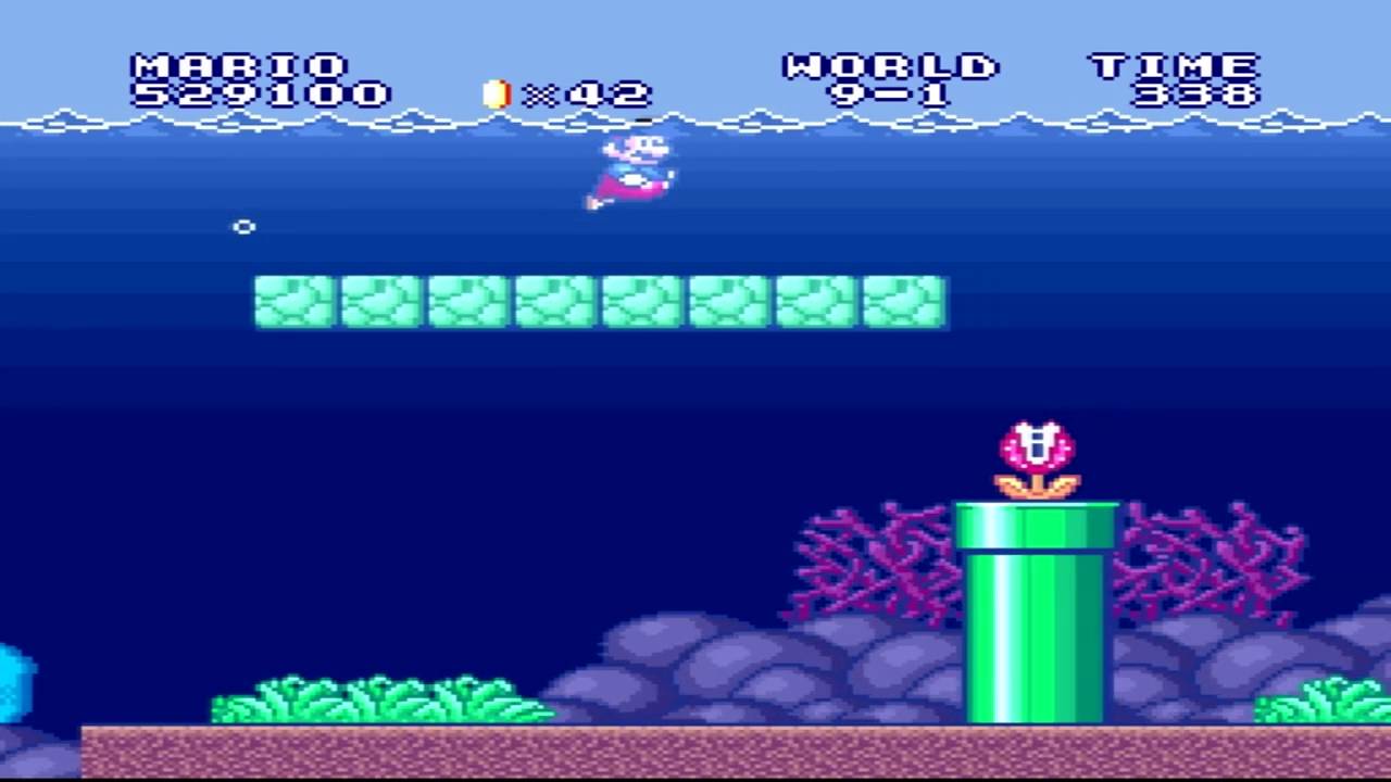 Super Mario Bros The Lost Levels (SNES) Level 9-1 - YouTube