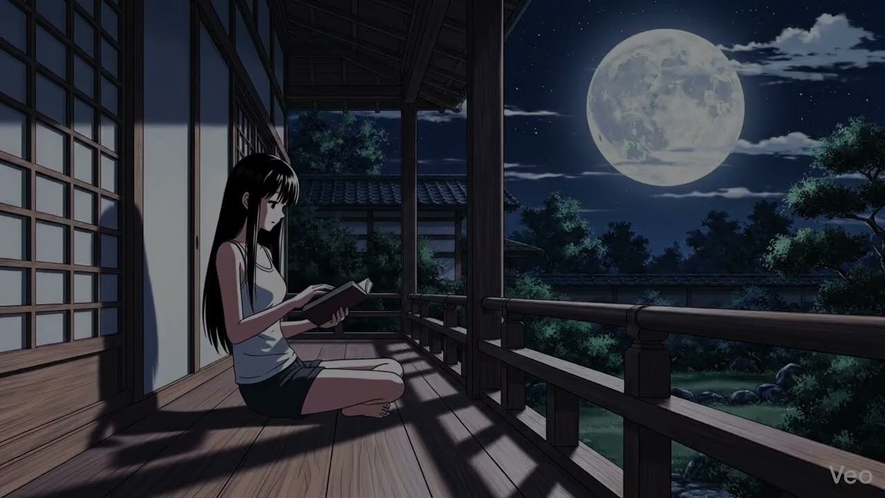 8H Calm Night BGM | Summer Night Veranda | Slow Reading Scene