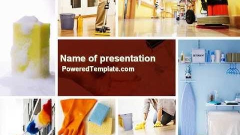 Housecleaning PowerPoint Template by PoweredTemplate.com
