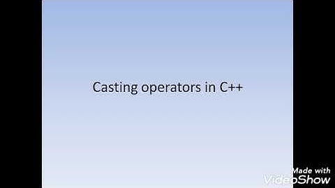 Casting operators in C++
