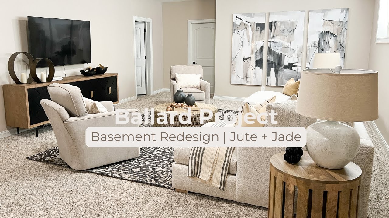 Basement Redesign with Jute + Jade | Central Illinois Designers - YouTube