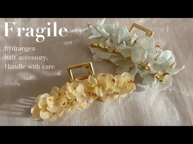 紫陽花ヘアクリップ】ふわふわ♡やわ色アジサイひたすらくっ付けた