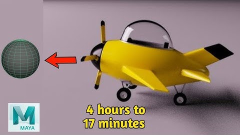 3D Maya Cartoon Airplane Tutorial - How I Model The Airplane in 17 mins