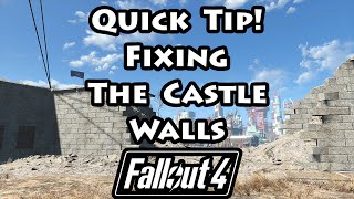 Fallout 4 - Rebuilding and Fixing the Castle Walls - 4K Ultra HD