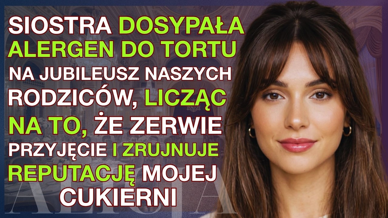 Stałam przy stole, dekorując tort na złote gody rodziców, gdy moja młodsza siostra wpadła do pracowni i wrzasnęła: „Paulina, ty pójdziesz siedzieć za usiłowanie zabójstwa!”. Kilka godzin później...