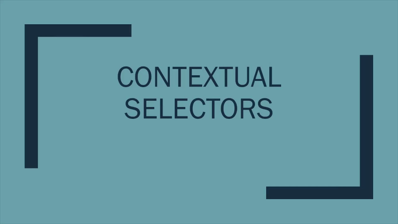 CSS: Contextual Selectors - YouTube