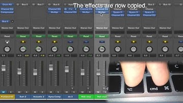 Logic Pro X: How to Copy/Drag Effects to Other Track