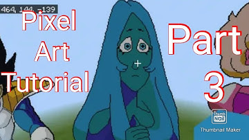 Minecraft Pixel Art Tutorial -Blue Diamond- (Steven Univers) Part 3