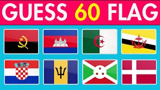 Guess The Flag Quiz 🏳️‍🌈🏳️‍⚧️🇦🇩 ? 60 Countries Flag Quiz