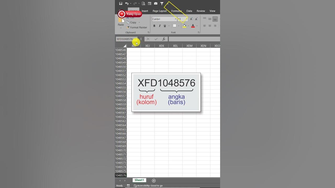 Dasar dasar excel cell range youtube