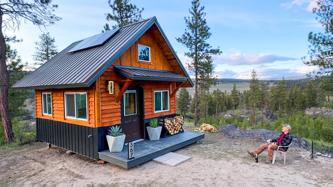 Man Builds OFF-GRID CABIN in the Michigan Forest | Start to Finish by @LifeontheMoose