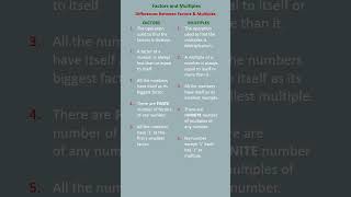 Factors | Multiples | Differences | #goldysclssroom #short #reel #multiples #factors #multiplication