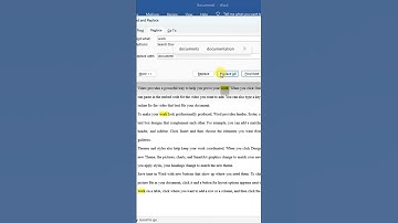 Using Find & Replace in Microsoft Word//Word
