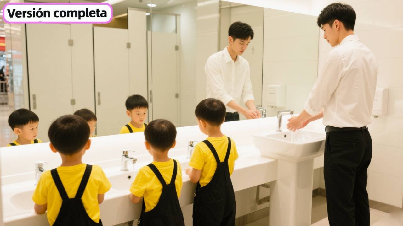 El CEO vio 3 niños pequeños con sus mismos movimientos en el baño — ¿quiénes son? #drama