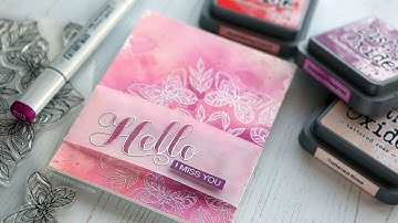 Easy Distress Oxide Watercolor Background