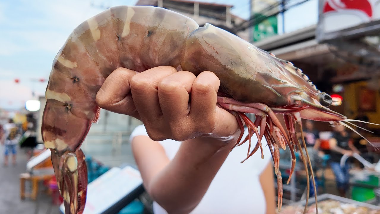 1 FOOT TIGER PRAWNS – Cooked 4 Different Ways in Thailand 🇹🇭