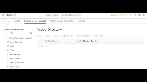 MSN - Cisco ISE 3.0 SE # 2.2 - Active Directory Integration