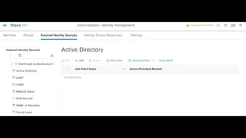 MSN - Cisco ISE 3.0 SE # 2.2 - Active Directory Integration
