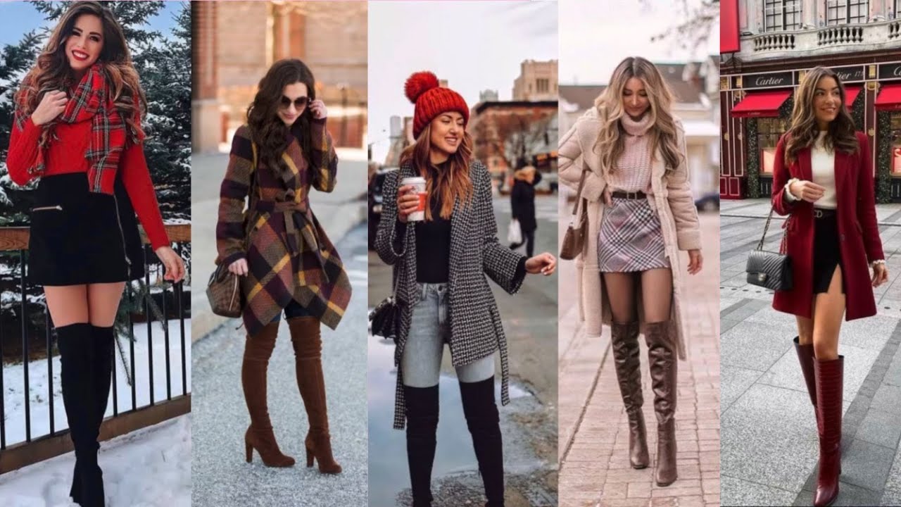 MEJORES outfits con BOTAS LARGAS para esta NAVIDAD / BEST outfits with  KNEE-HIGH BOOTS for CHRISTMAS - YouTube