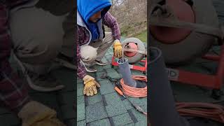 How to clean a sewer blockage through a roof vent