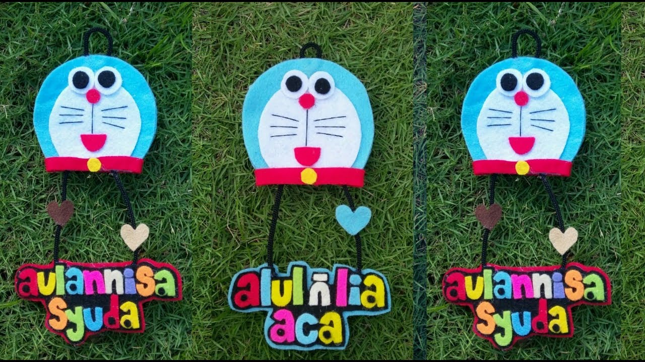 Diy Gantungan Pintu Hiasan Dinding Doraemon Flanel Tanpa Jahit Felt Hanging Door Wall Decor Youtube