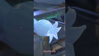 “From Fire to Art 🔥 Glass Flower Lamp Making Process (So Satisfying!)”#glassart #glassblowing #satis