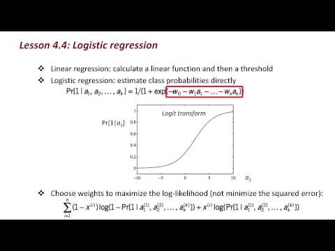 Data Mining with Weka (4.4: Logistic regression)