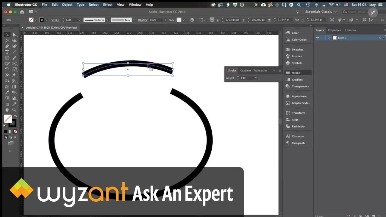 Erasing Part Of A Shape With A Stroke In Illustrator Wyzant Ask An Expert