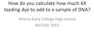 6X Loading Dye in DNA Sample