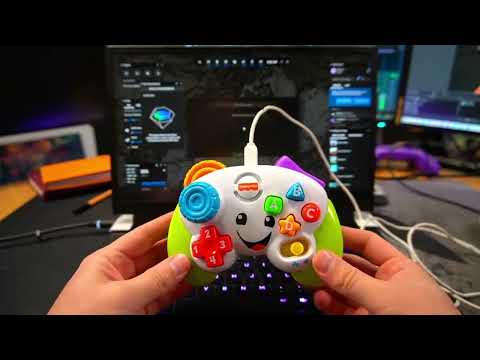 Man plays Elden Ring with a Fisher-Price Xbox controller...