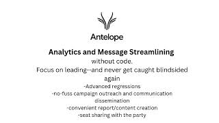 Antelope Campaign Management Demo May 26