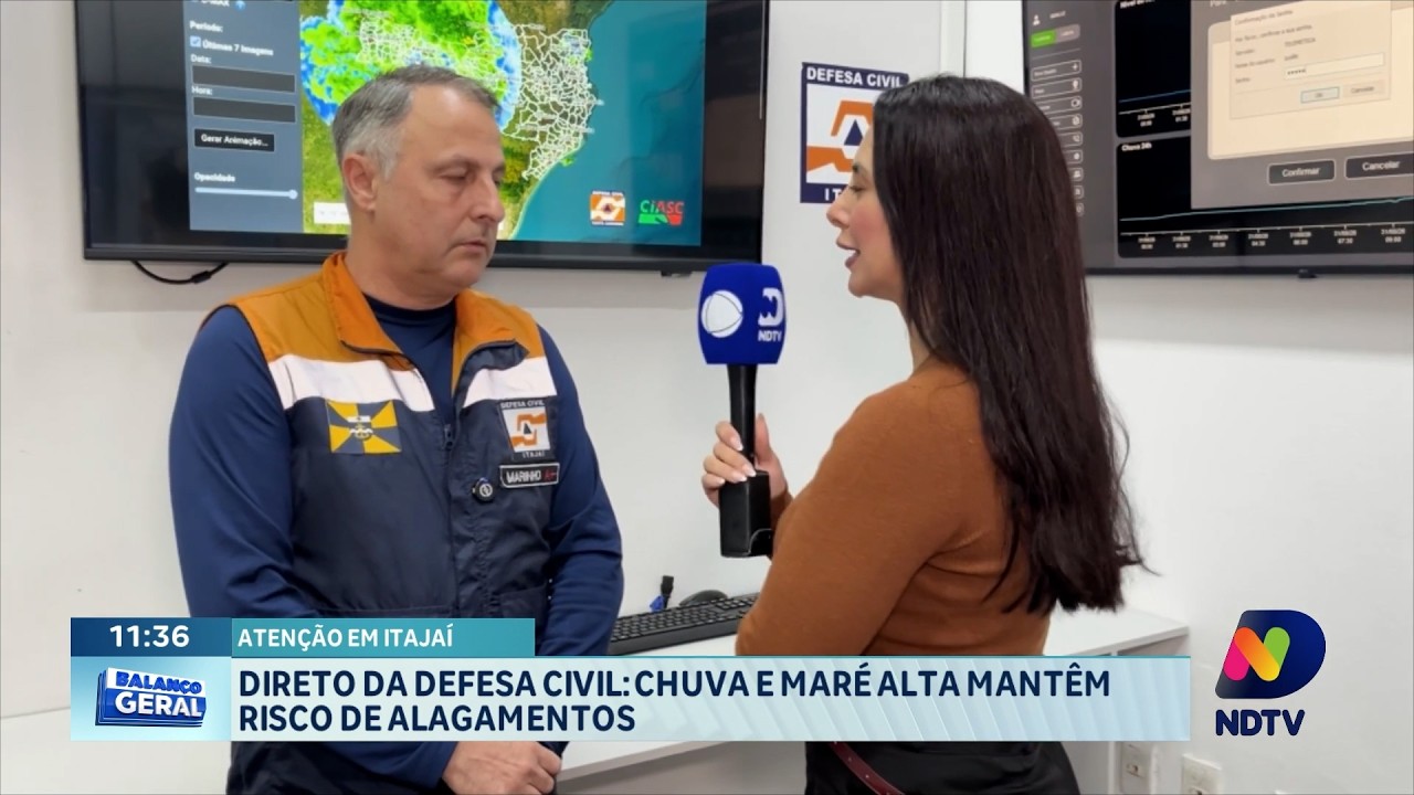 ATENÇÃO, ITAJAÍ! Chuva e maré alta trazem risco de alagamentos nesta segunda (31)