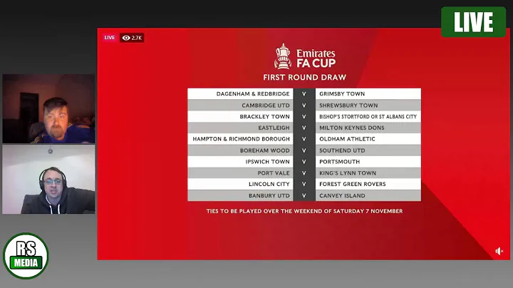 Live FA Cup First Round Draw
