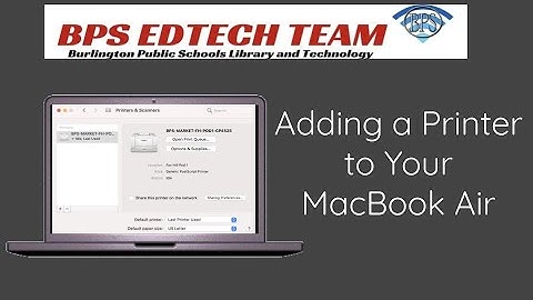 Adding a Printer to Your MacBook Air