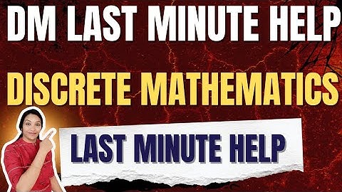 DM Last Minute Help || Pakka Pass Discrete Mathematics || Damsure DM 2025 💯 % Questions ||