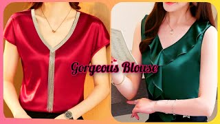 Fantastic and Embailsh Blouses Beautiful Winter Fashion Outfit Blouse Ideas 2024