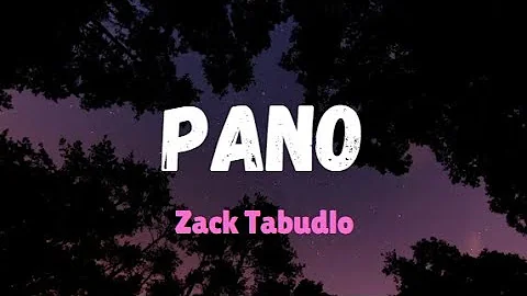 Zack Tabudlo - Pano lyrics