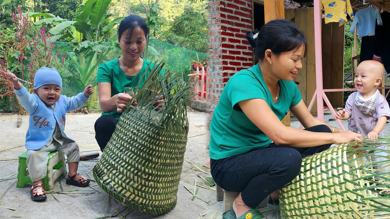 How to weave bamboo baskets to use when harvesting agricultural ...