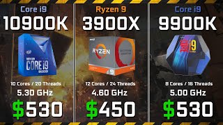 Core i9-10900K vs Ryzen 9 3900X vs i9-9900K Gaming and Rendering Benchmark Comparison