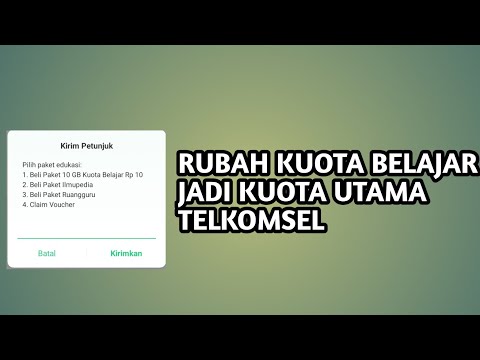 Cara ubah kuota belajar 10 GB menjadi kuota utama