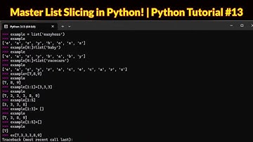 Python Programming Tutorial - 13 - Slicing Lists