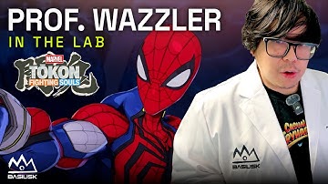 Professor Wazzler studies "Marvel Tokon: Fighting Souls" in the Lab.