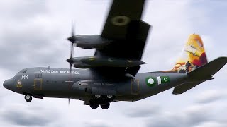 C-160, Typhoon, CN235, JAS 39 - RIAT 2016 Arrivals Day 1
