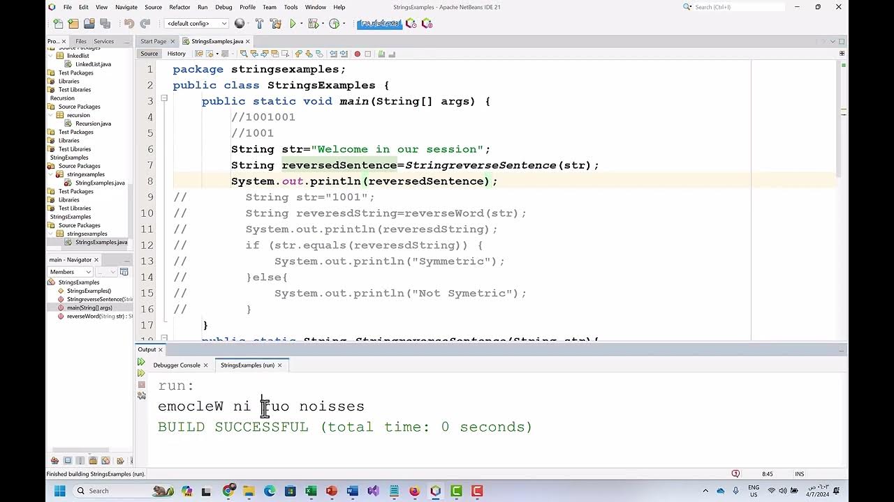 Examples Reverse String - YouTube