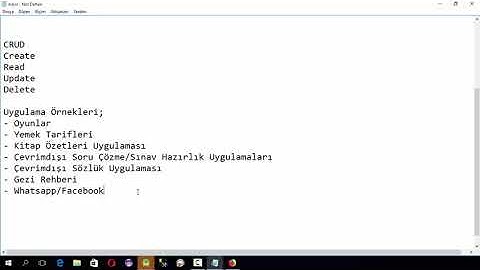 Android ile Mobil Programlama - SQLite#01 Akşam