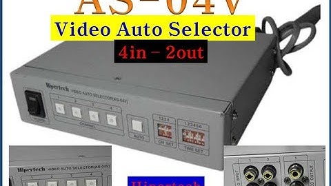 【판매중】 비디오스위처 Video Auto Selector 영상셀렉터 영상분배기 4in 2out 영상분할기 비디오셀렉터 영상 4입력 2출력 Hipertech AS-04V