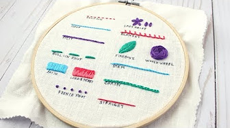 Embroidery Stitches Sampler - YouTube