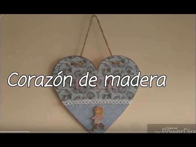 Decoración de corazón en madera coloreada para colocar sobre (51.41.98) -  Art From Italy