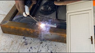 How to make a door frames  and Exterior Door | homemade door design for house use stick welding